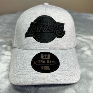 Los Angeles Lakers NBA Ultra Game Embroidered Logo Hat Gray Black OSFM